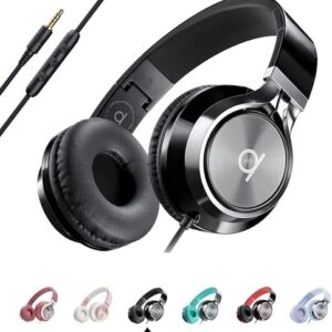 ARTIX CL750 Wired Headphones with Mic & Volume Control — Noise Isolating On-Ear Headphones for Computer and Laptop Wired, Plug in Corded Headphone Over Ear with Wire (Foldable, Aux Jack 3.5mm) : Electronics
