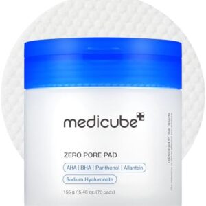 Medicube Zero Pore Pads 2.0, Dual-Textured Facial Toner Pads for Exfoliation and Pore Care with 4.5% AHA Lactic Acid & 0.45% BHA Salicylic Acid, Ideal for All Skin Types, Korean Skin Care (70 units) : Beauty & Personal Care