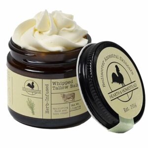Hearth and Homestead: Handmade Whipped Tallow Balm (Unscented/Herb-Infused) - Organic Body Butter with Infused Olive Oil, for Eczema, Rosacea, Baby - 1.3 oz : Beauty & Personal Care