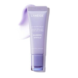 LANEIGE Lip Glowy Balm, Blueberry: Sheer Tinted Lip Moisturizer with Shea Butter, for Hydrating Shine & Soft Lips : Beauty & Personal Care