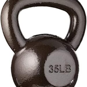 Amazon Basics Cast Iron Kettlebell, 35 pound, Black : Sports & Outdoors